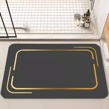 Диатомовая грязь туалет водопоглощающий быстросохнущий нескользящий коврик для пола бытовой коврик для двери ванной комнаты 40cmx60cm