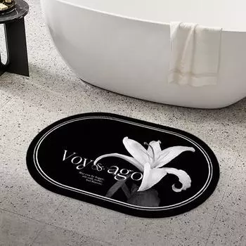 Диатомовая грязь Водопоглощающий коврик Коврик для ног Коврик для двери ванной комнаты Диатомовая земля Коврик для унитаза Противоскользящий Быстросохнущий Коврик для пола Мягкий коврик для ванной комнаты 40*60CM