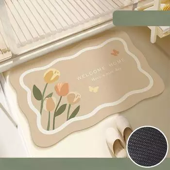 Диатомовая грязь ванная комната присоска туалет дверь нескользящий коврик входная дверь кухня напольный коврик 40cmx60cm