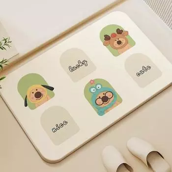 Диатомовая грязь впитывающий коврик для ванной туалет ванная комната туалет дверь нескользящий быстросохнущий коврик 40 * 60CM