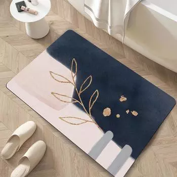 Диатомовая печать в ванной комнате утолщающий коврик для ванной нескользящие ковры в умывальник ванная боковая половик душевая кабина коврик из пены с эффектом памяти 3D коврик 400mm*600mm