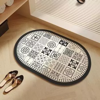 Диатомовая печать в ванной комнате утолщающий коврик для ванной нескользящие ковры в умывальник ванная боковая половик душевая кабина коврик из пены с эффектом памяти 3D коврик 400mm*600mm