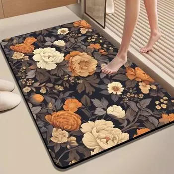 Диатомовая печать в ванной комнате утолщающий коврик для ванной нескользящие ковры в умывальник ванная боковая половик душевая кабина коврик из пены с эффектом памяти 3D коврик 400mm*600mm