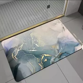 Диатомовая печать в ванной комнате утолщающий коврик для ванной нескользящие ковры в умывальник ванная боковая половик душевая кабина коврик из пены с эффектом памяти 3D коврик 400mm*600mm