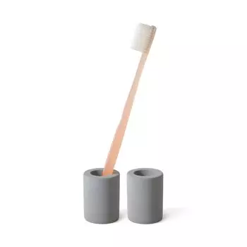 Диатомовая земля, многофункциональный держатель, впитывающий воду, быстросохнущий, подставка для ванной, стаканчик, 2 многоцелевых инструмента, держатель для зубных щеток [Lazy Society] - Упаковка,