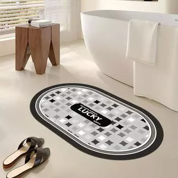 Диатомовый грязепоглощающий коврик для пола, ванная комната, туалет, входная дверь, нескользящий коврик для ног, туалет, ковер для туалета 40 * 60cm