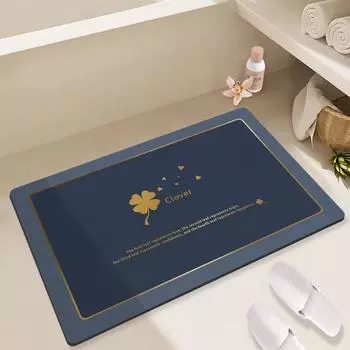 Диатомовый коврик для грязи, входная дверь, грязная ванная комната, нескользящий коврик, простой бытовой туалет, впитывающий быстросохнущий коврик 40 * 60cm