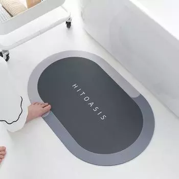 Диатомовый коврик для впитывания грязи, нескользящий износостойкий коврик для ванной комнаты, туалета 40cmx60cm