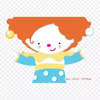 Dibujos Animados Animales De Circo Circus Traveling Ca Термопереносная печать Виниловые нашивки Наклейки для одежды Аппликации своими руками Моющиеся нашивки