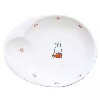 Dick Bruna Универсальный дизайн Легко зачерпнуть Тарелка для пасты Карри Тарелка L 21см Stroll Series Микроволновая печь Можно мыть в посудомоечной машине Посуда Товары Разные товары белый