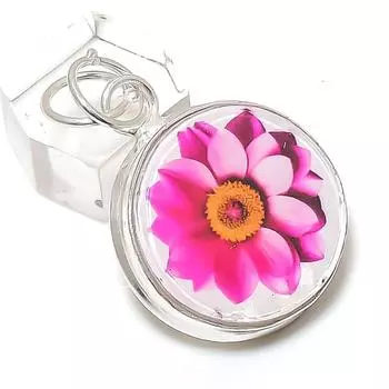 Dicorich Glass Gemstone Handmade 925 Sterling Silver Jewelry Pendant 1.69 q8O94