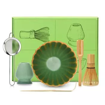 DiDiBirDi Matcha 6 шт. Чайная церемония Матча Чай Матча Венчик для Матча Бамбуковый совок Традиционный бамбуковый Часен Подарок для начинающих чайная церемония Набор, Набор,