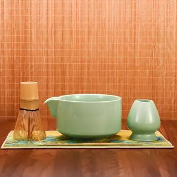 DiDiBirDi Matcha чайная церемония Matcha Matcha венчик для Matcha бамбуковый черпак для Matcha традиционный бамбуковый набор полотенец для чая часен, набор из 5 предметов, миска, подставка, (чайный ковш),