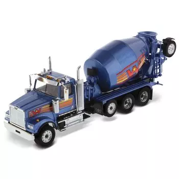 Diecast Masters International Trade Diecast Master Western Star 4900 McNEILUS BRIDGEMASTER Бетономешалка Металлик Синий 71075 1/50