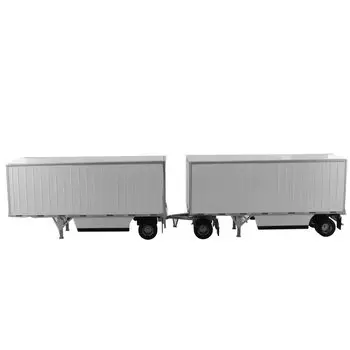 DIECAST MASTERS Wabash National 28F Pup Trailer White 91036 1/50 белый
