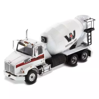 DIECAST MASTERS Western Star 4700 SB Бетономешалка Белый барабан 71035 Кабина/Белый белый