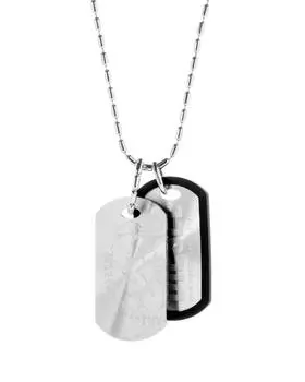 DIESEL DX0011040 Ожерелье с собачьим жетоном, подвеска, пластина, мужская, женская [Товар]