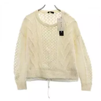 DIESEL Unused Alpaca Blend Long sleeve knit S white sweater Women Used