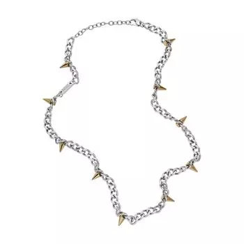 DIESEL Все полы Нержавеющая сталь Цепочка Нержавеющая сталь Без украшений Цепочка Ожерелье, Длина: 450мм+50мм, Ширина: 6 мм, сталь, серебро/золото