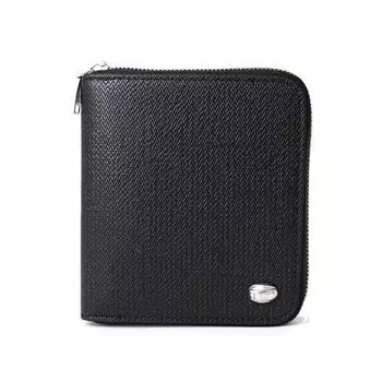 Diesel X09666 P5588 T8013 круглый кошелек на молнии с монетами M черный сложенный кожаный подарочный подарок с логотипом BI-FOLD для мужчин [Товар]