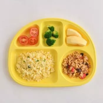 Диетическая тарелка для младенцев Rohya 803, светло-желтая, один предмет, Популярные корейские товары для родителей