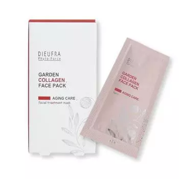 DIEUFRA Garden Collagen Face Pack маска для сияния и упругости кожи, 10 шт