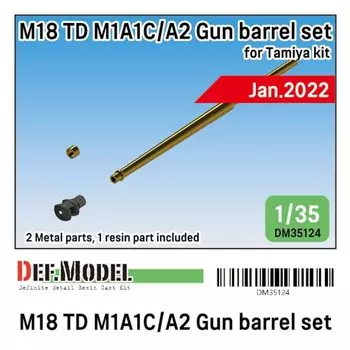 Дифференциальная модель САУ США времен Второй мировой войны M18 Hellcat 76-мм пушка, набор латунных стволов, пластиковые детали модели DM35124, цветное литье 1/35