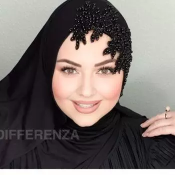 Differenza роскошный хиджаб шарф Абая шифон мусульманские женщины носят свадебные тюрбаны