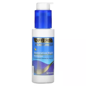 Differin, восстанавливающий ночной увлажняющий крем, 2,5 унции (71 г)