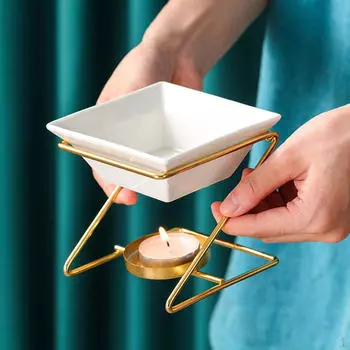Диффузор, горелка для эфирного масла, домашний креативный подарок, грелка, подсвечник, подсвечник золотой