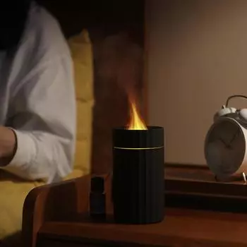Диффузоры эфирных масел Simulation Flame увлажняют кожу, мини-увлажнитель, автоматическое распыление, снятие усталости для домашнего офиса, йога белый