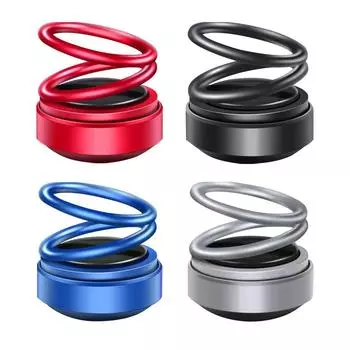 Диффузоры для ароматерапии на солнечной энергии, портативный двойной кольцевой автомобильный освежитель воздуха, вращающаяся подвеска для автомобиля чёрный