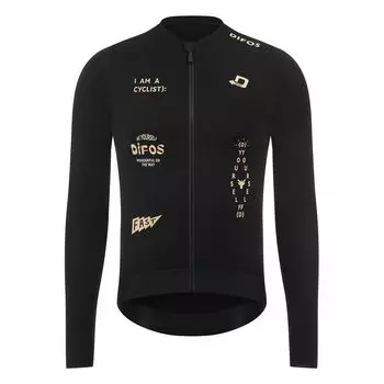 DIFOS Unisex Cycling Long UV and for Cycling and Black Jersey, Spring/Summer, Sleeve, Protection, Men s Women s, Sweat-Wicking, Quick-Drying, чёрный