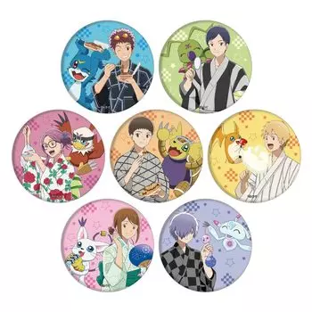 Digimon Adventure 02 THE BEGINNING 07 Yukata Box of 7 can badges ver. [Original illustration]