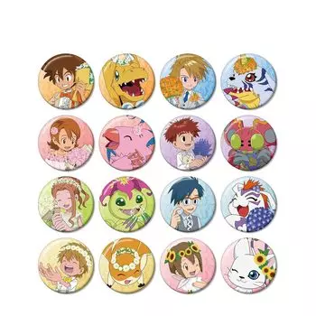 Digimon Adventure Original Illustration 25th Anniversary Trading Can Badge colleize Official Goods Official License [Official] ver. ver.B (Unit/BOX)