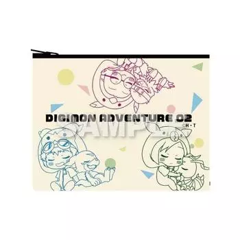 Digimon Adventure Series Gyaokore Flat Pouch 02ver.