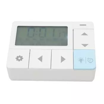 Digital Alarm Clock 12 24H Time Date Week Temperature Display LED Electronic Clock for Living Room белый