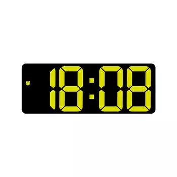 Digital Alarm Clock Large Screen Snooze Function Date Temperature Multifunctional Desktop LED Alarm Clock Office Supplies белый