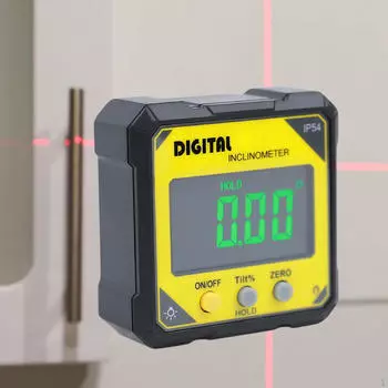 Digital Angle Gauge Portable Sturdy Waterproof Inclinometer for Carpenters