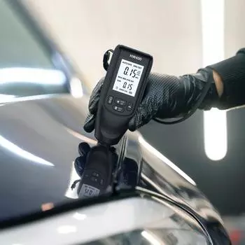 Digital Coating Thickness Gauge Fe/NFe Automatic Detection LCD Display Automotive Paint Thickness Measurement With Ultra High чёрный