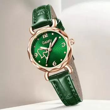 Digital Disc Love Women s Watch Niche Light Luxury Belt Quartz Watch High-end Watch Set Does Not Fade