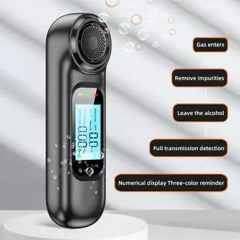 Digital Display Rechargeable breathalyzer alcohol breath tester AM01 Newest breathalyzer Factory Professional чёрный