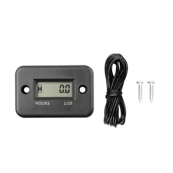 Digital Engine Tach Hour Meter Auto Inductive LCD Display Timer IP68 Waterproof For Petrol Engine Hour counter VL03 чёрный
