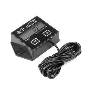 Digital Engine Tach Hour Meter Tachometer Gauge Engine RPM LCD Display For Motorcycle Motor Stroke Engine Car Boat Cars Supplies чёрный