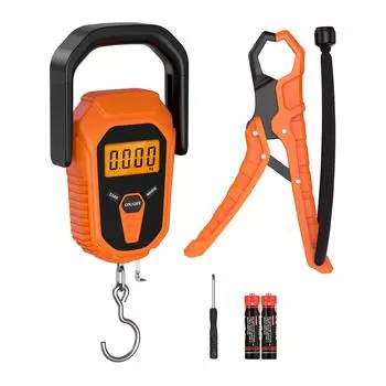 Digital Fishing Scale 50kg/10g Electronic Weighing Scale with Measuring Tape Portable Luggage Scale For Home Travel Hanging