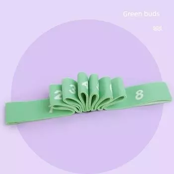 Digital Fitness Stretch Strap Children Dance Special Yoga [8-1 Pack] Bud Green