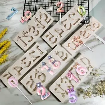 Digital Fondant Mold Chocolate Cheese Stick Creative Mold Birthday Cake Decoration DIY Silicone Baking Utensils B