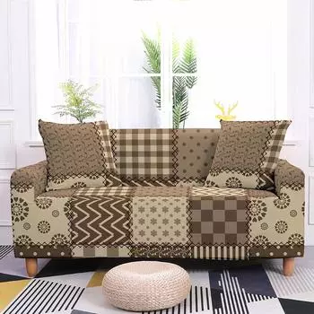 Digital Geometric Slipcover Living Room Armchair Covers Elastic Corner Sofa Covers Antifouling Home Decor Housses 90x140cm