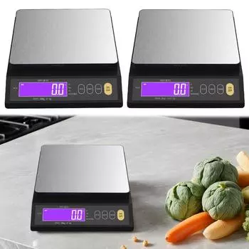Цифровые кухонные весы 5 кг/0,1 г 10 кг/1 г Электронные пищевые весы ЖК-дисплей нержавеющая сталь измерительный инструмент для взвешивания выпечки