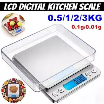 Digital Kitchen Scale Kitchen Measuring Scales Mini Pocket Precision Jewelry Electronic Balance De Cuisine Weight Gold Food Bar